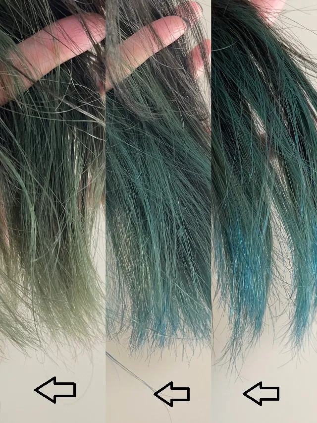 ทำไมผมสีน้ำเงินถึงเป็นเขียว?